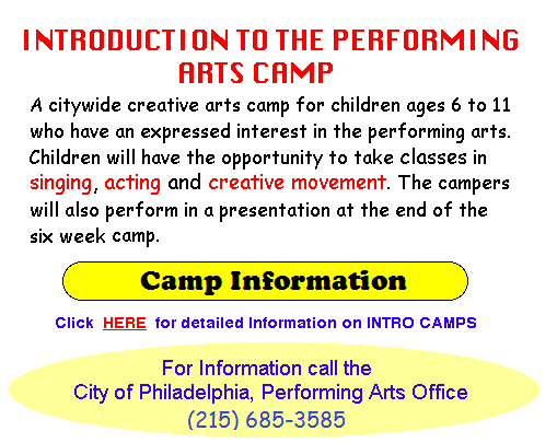 Intro to the Arts Camp